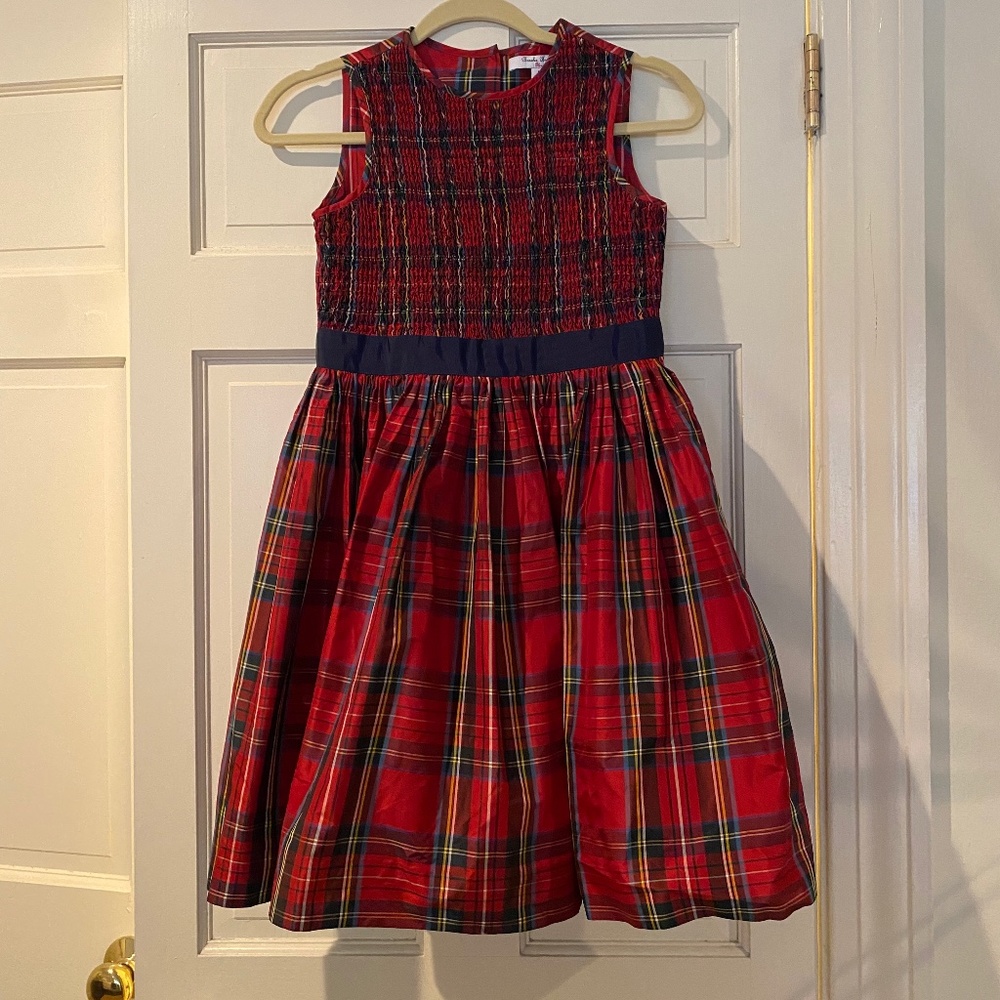 Brooks Brothers girls plaid silk dress